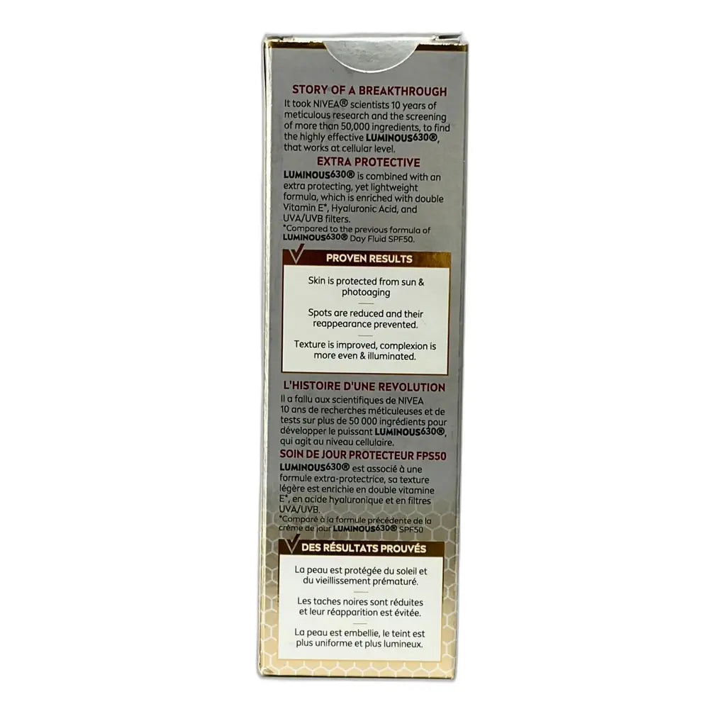 Nivea Luminous630 AntiDark Spot Advanced Serum treatment UVA/UVB 88ml