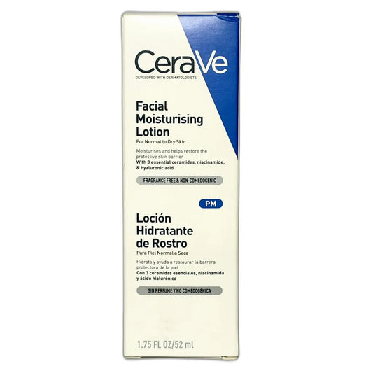 CeraVe PM Facial Moisturizing Lotion For Normal to Dry Skin 52ml