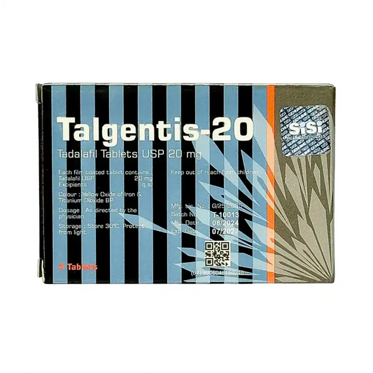 Tadalafil - Talgentis 20mg Tablets 4 tabs